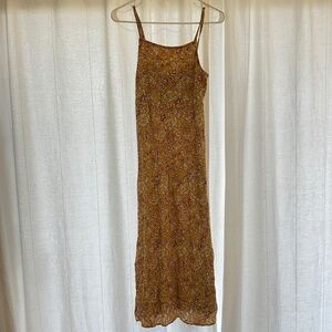 Old Navy Mustard Yellow Printed Dress Girls Size XL
